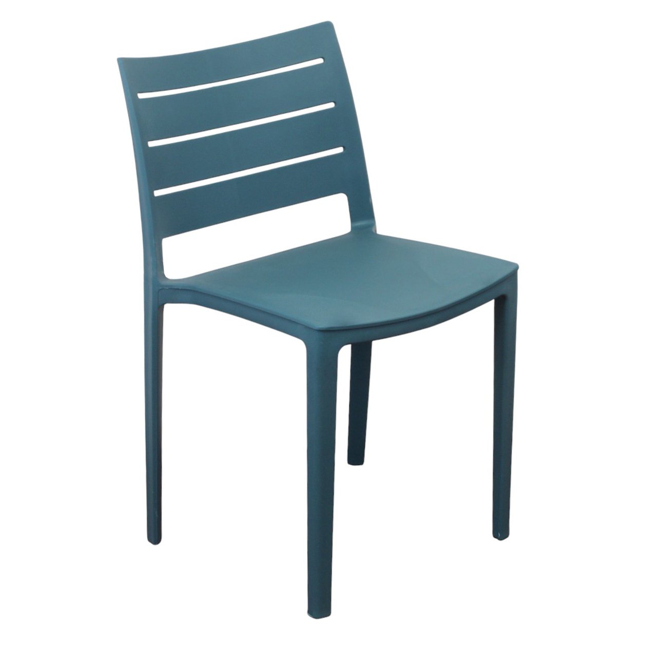 Sedia impilabile da esterno in resina - DIONE Colore: Verde petrolio