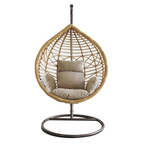 Poltrona Sospesa con corda intrecciata - ELISE Colore: Marrone