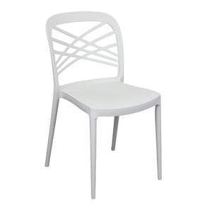Sedia impilabile da esterno in resina - ELEKTRA Colore: Bianco
