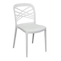 Sedia impilabile da esterno in resina - ELEKTRA Colore: Bianco