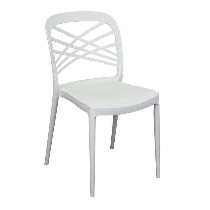 Sedia impilabile da esterno in resina - ELEKTRA Colore: Bianco