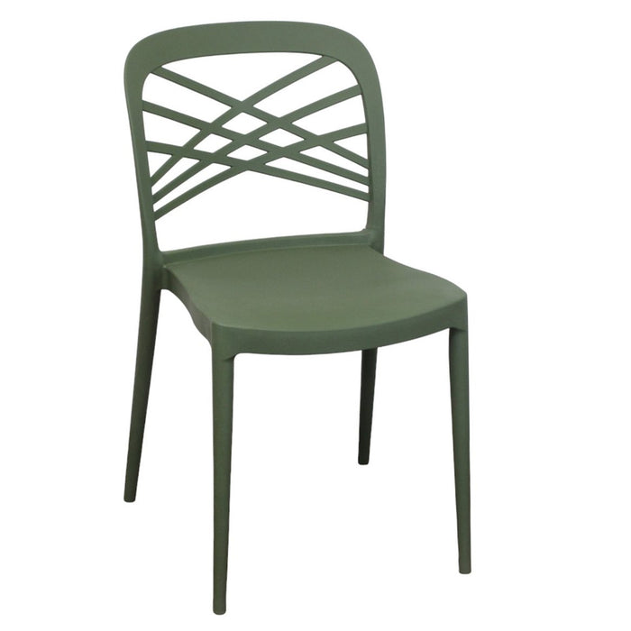 Sedia impilabile da esterno in resina - ELEKTRA Colore: Verde