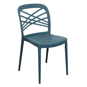 Sedia impilabile da esterno in resina - ELEKTRA Colore: Verde petrolio