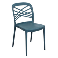 Sedia impilabile da esterno in resina - ELEKTRA Colore: Verde petrolio