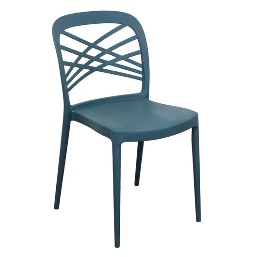 Sedia impilabile da esterno in resina - ELEKTRA Colore: Verde petrolio