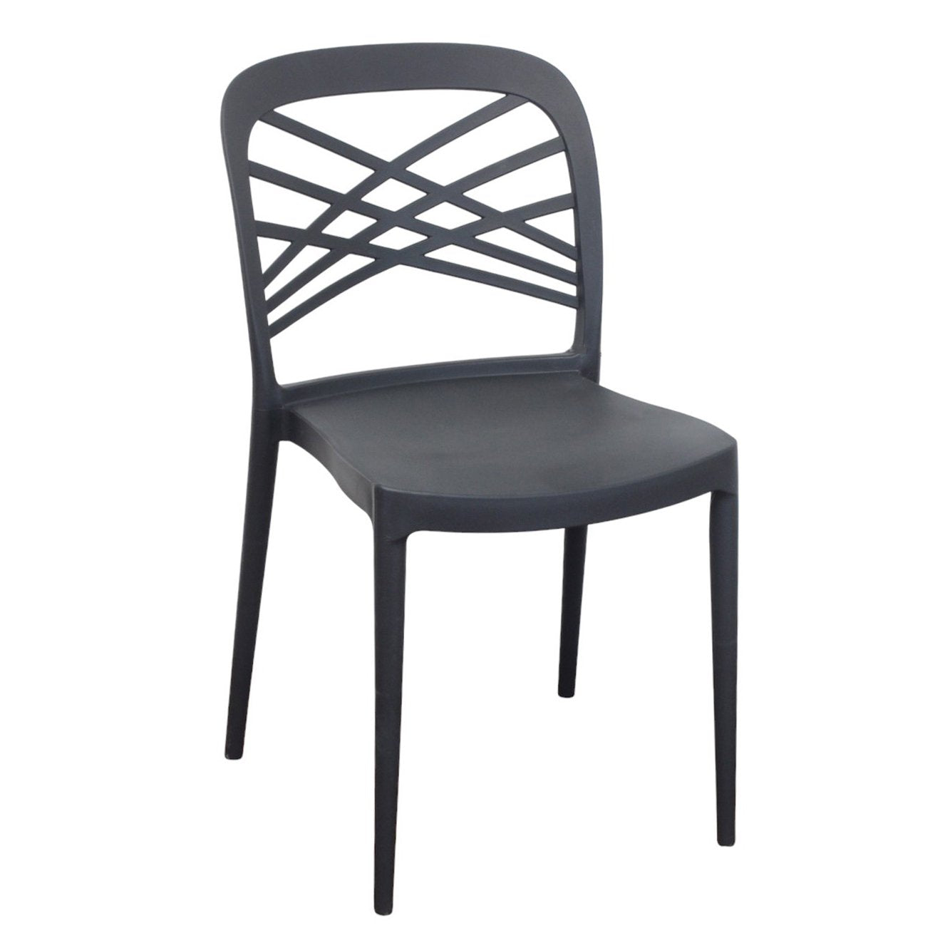 Sedia impilabile da esterno in resina - ELEKTRA Colore: Antracite