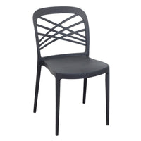 Sedia impilabile da esterno in resina - ELEKTRA Colore: Antracite