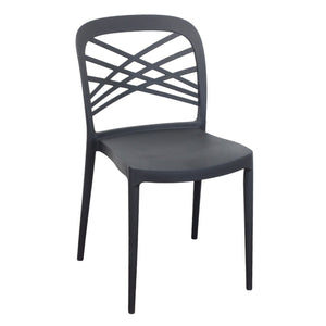 Sedia impilabile da esterno in resina - ELEKTRA Colore: Antracite