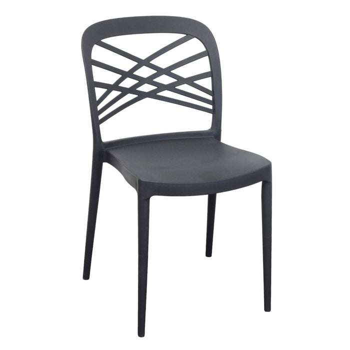 Sedia impilabile da esterno in resina - ELEKTRA Colore: Antracite