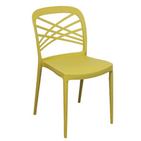 Sedia impilabile da esterno in resina - ELEKTRA Colore: Giallo