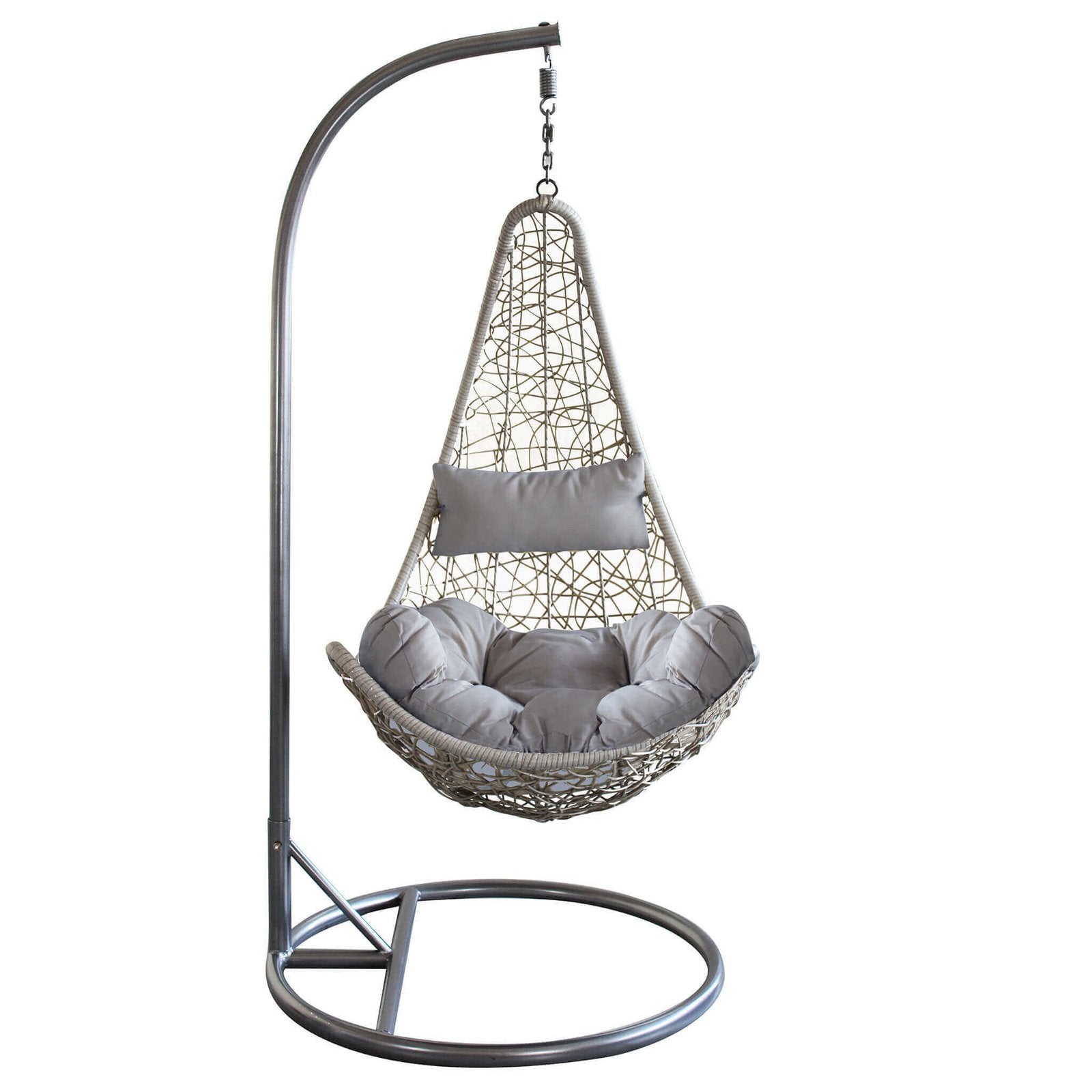 Poltrona Sospesa con corda intrecciata - HARMONIE Colore: Grigio