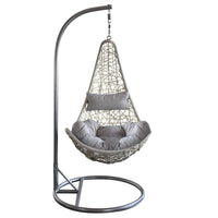 Poltrona Sospesa con corda intrecciata - HARMONIE Colore: Grigio