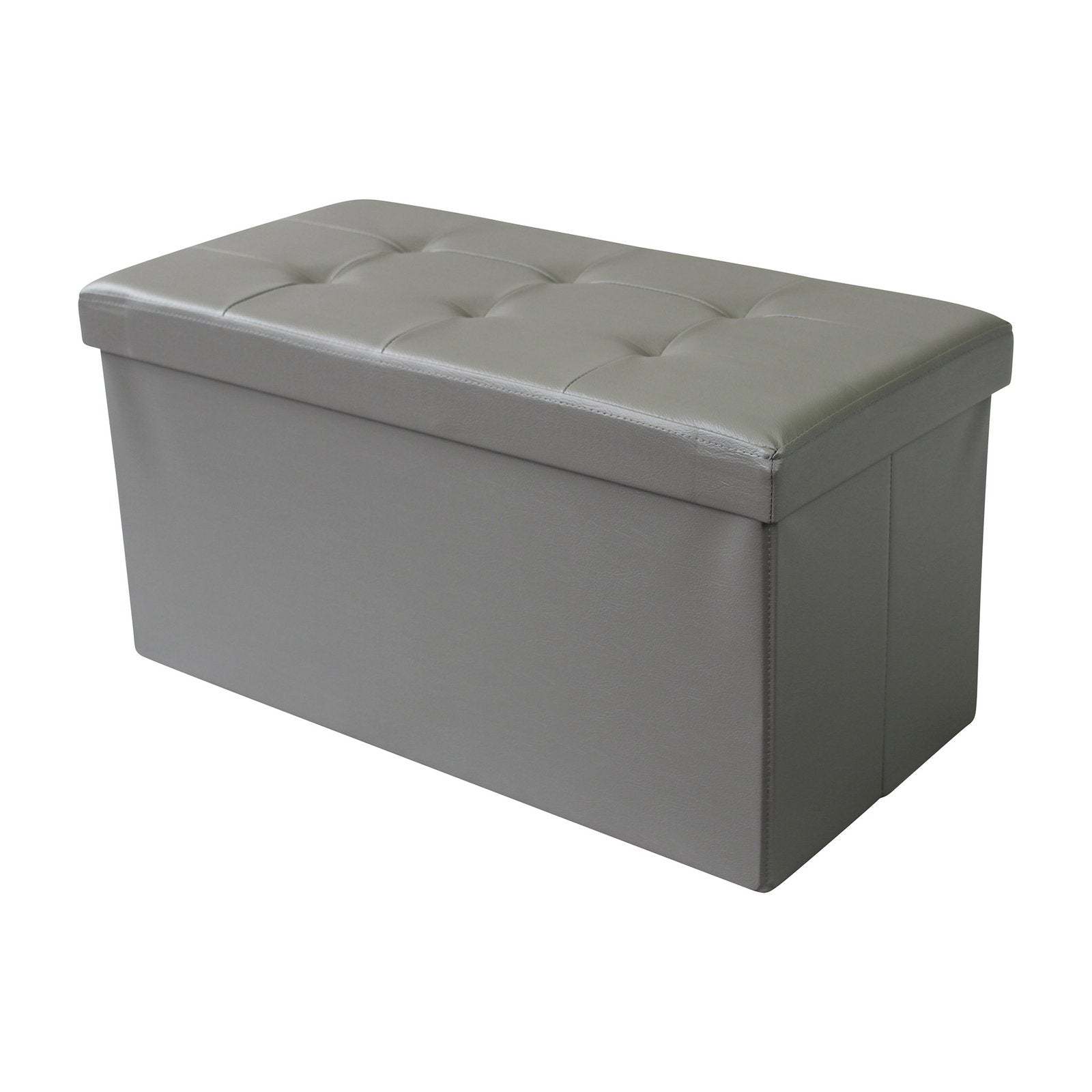 Pouf contenitore in similpelle - HARRIS Colore: Grigio