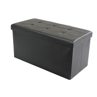 Pouf contenitore in similpelle - HARRIS Colore: Nero