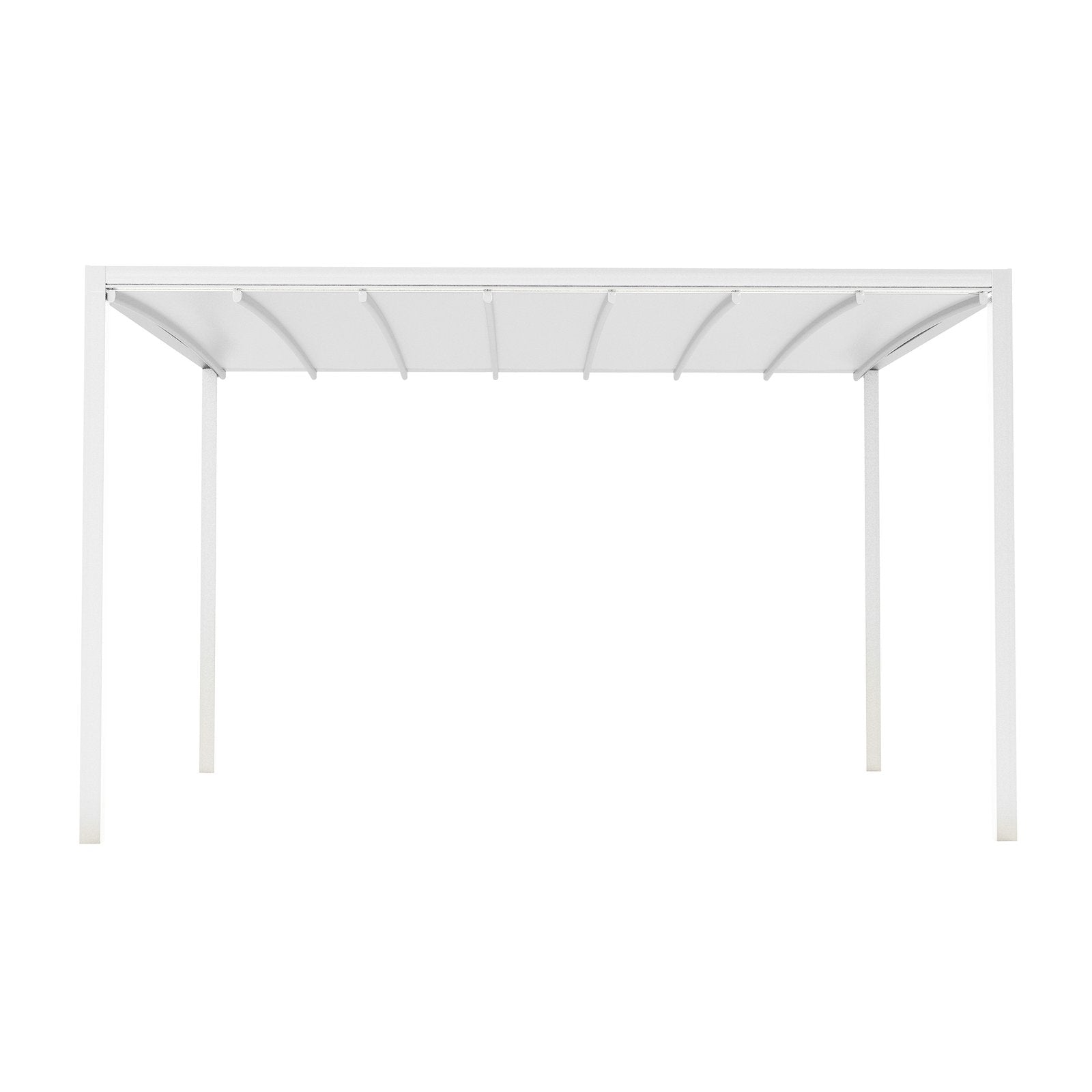 Pergola Bioclimatica in alluminio con tetto retrattile e LED - HERA Colore: Bianco