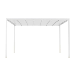 Pergola Bioclimatica in alluminio con tetto retrattile e LED - HERA Colore: Bianco