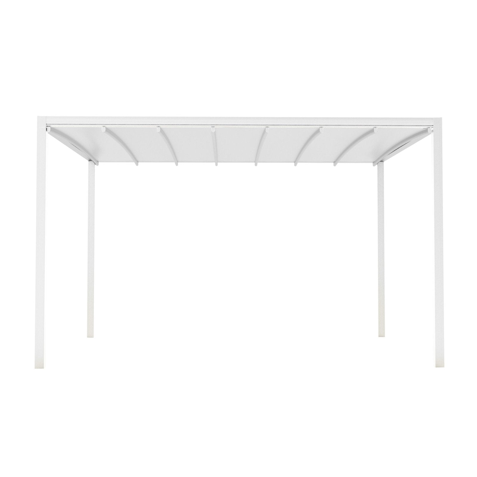 Pergola Bioclimatica in alluminio con tetto retrattile e LED - HERA Colore: Bianco