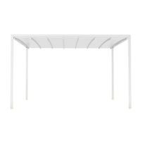 Pergola Bioclimatica in alluminio con tetto retrattile e LED - HERA Colore: Bianco