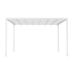 Pergola Bioclimatica in alluminio con tetto retrattile e LED - HERA Colore: Bianco
