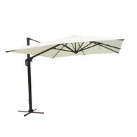 Ombrellone da Giardino Palo Laterale Decentrato a Braccio - HIERON Dimensioni: 3X3, Colore: Beige