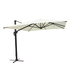 Ombrellone da Giardino Palo Laterale Decentrato a Braccio - HIERON Dimensioni: 3X3, Colore: Beige