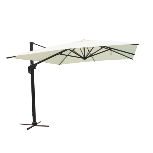 Ombrellone da Giardino Palo Laterale Decentrato a Braccio - HIERON Dimensioni: 3X3, Colore: Beige