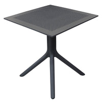 Tavolo da esterno in plastica e acciaio - HORATIO Dimensioni: 70x70, Colore: Antracite