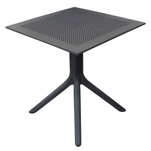 Tavolo da esterno in plastica e acciaio - HORATIO Dimensioni: 70x70, Colore: Antracite