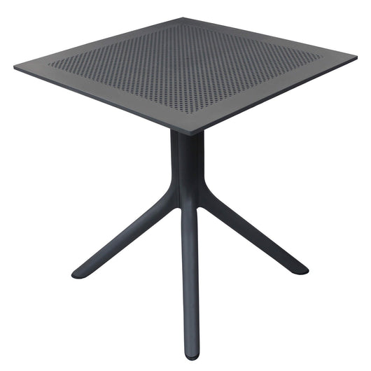 Tavolo da esterno in plastica e acciaio - HORATIO Dimensioni: 70x70, Colore: Antracite