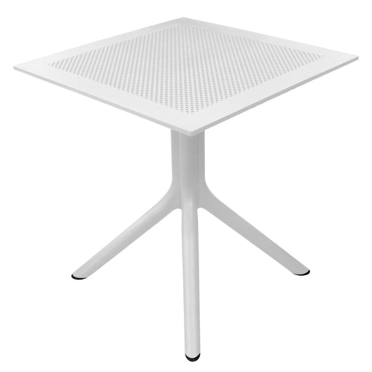 Tavolo da esterno in plastica e acciaio - HORATIO Dimensioni: 70x70, Colore: Bianco