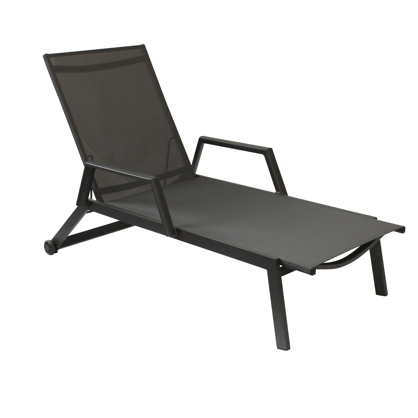 Lettino da Giardino in Alluminio textilene - ILARA Colore: Antracite