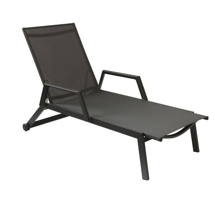 Lettino da Giardino in Alluminio textilene - ILARA Colore: Antracite