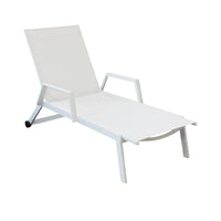 Lettino da Giardino in Alluminio textilene - ILARA Colore: Bianco
