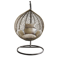 Poltrona Sospesa con corda intrecciata - ISABEL Colore: Marrone