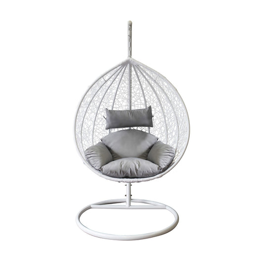 Poltrona Sospesa con corda intrecciata - ISABEL Colore: Bianco