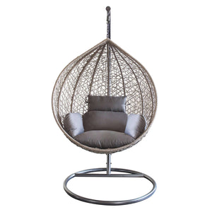 Poltrona Sospesa con corda intrecciata - ISABEL Colore: Grigio