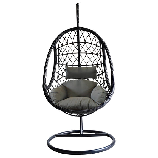 Poltrona Sospesa con corda intrecciata - JASMINE Colore: Nero
