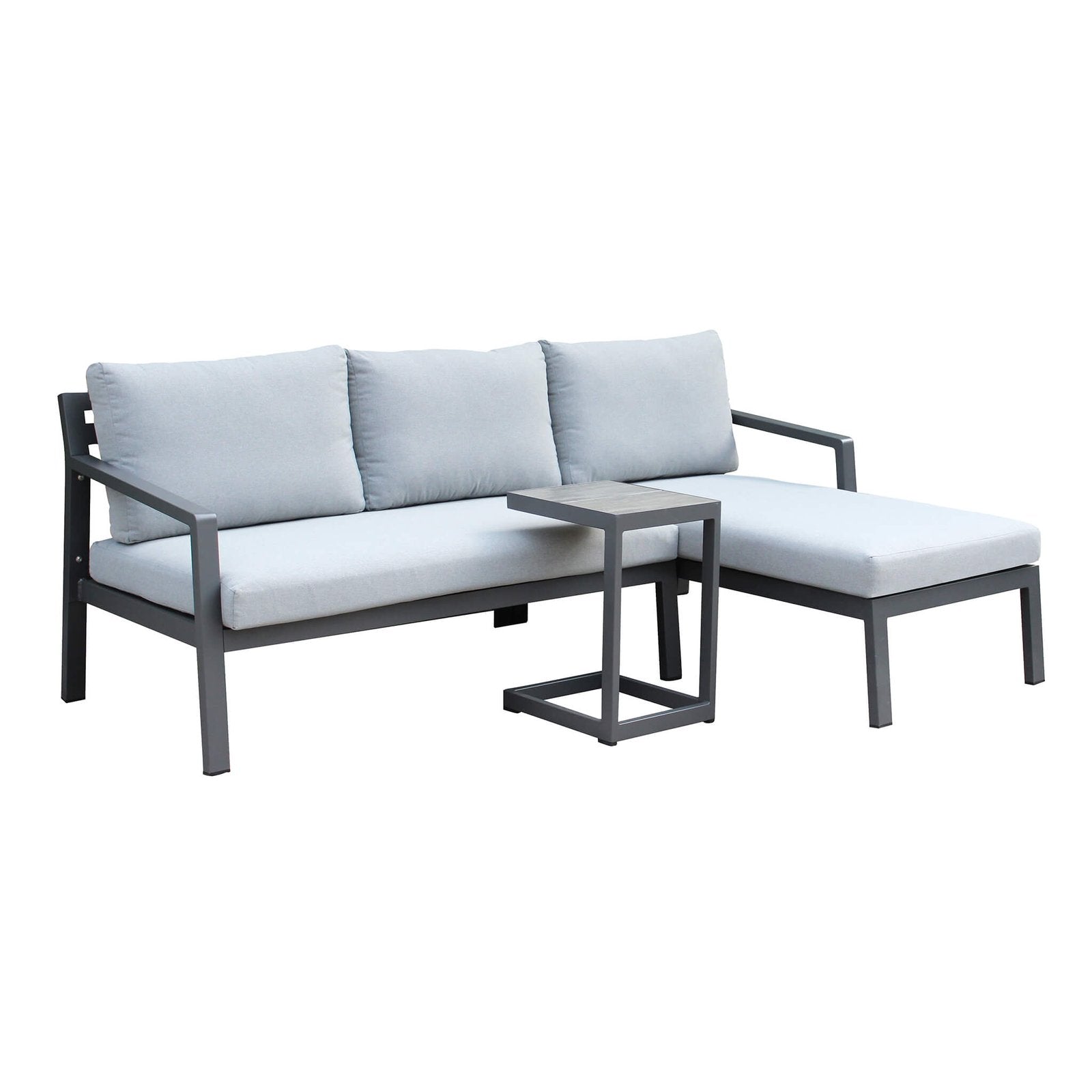 Divano da giardino in alluminio con tavolino - KOMO Colore: Antracite