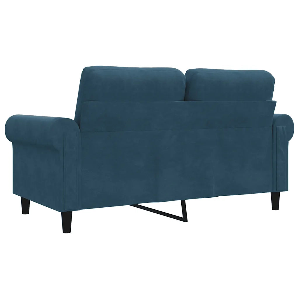Divano a 2 Posti-Sofa 2 Posti Blu 120 cm in Velluto 448201