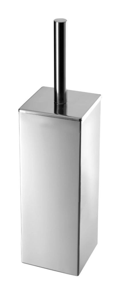 Porta Scopino Da Terra Cromato Bagno Nemesia Acciaio Inox 9X9X38 Cm Gedy - Gedy