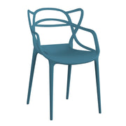 Sedia da Interno di Design in Polipropilene impilabile - LORY Quantità del Set: 1, Colore: Verde petrolio