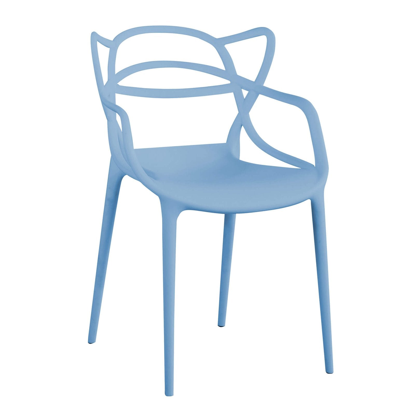Sedia da Interno di Design in Polipropilene impilabile - LORY Quantità del Set: 1, Colore: Azzurro
