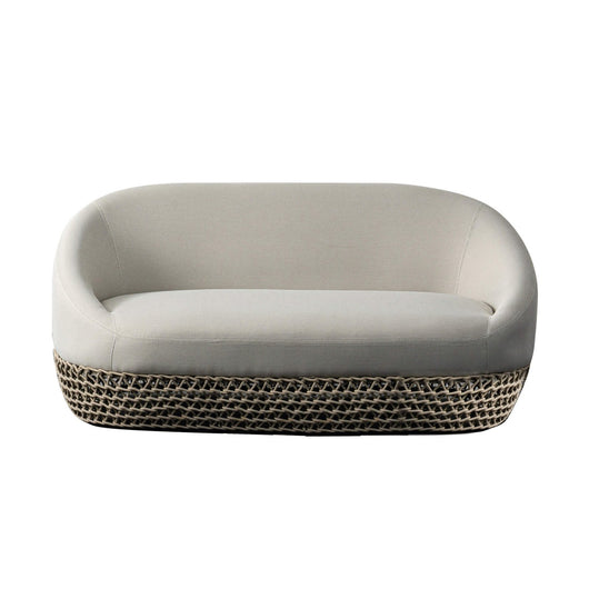 Divano da Giardino 2 posti in alluminio e corda - LOTUS Colore: Beige