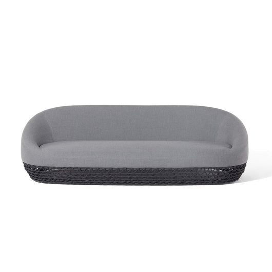 Divano da Giardino 3 posti in alluminio e corda - LOTUS Colore: Grigio