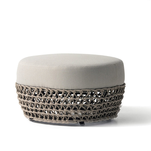 Pouf da Giardino in alluminio e corda - LOTUS Colore: Beige