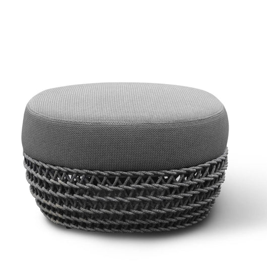 Pouf da Giardino in alluminio e corda - LOTUS Colore: Grigio