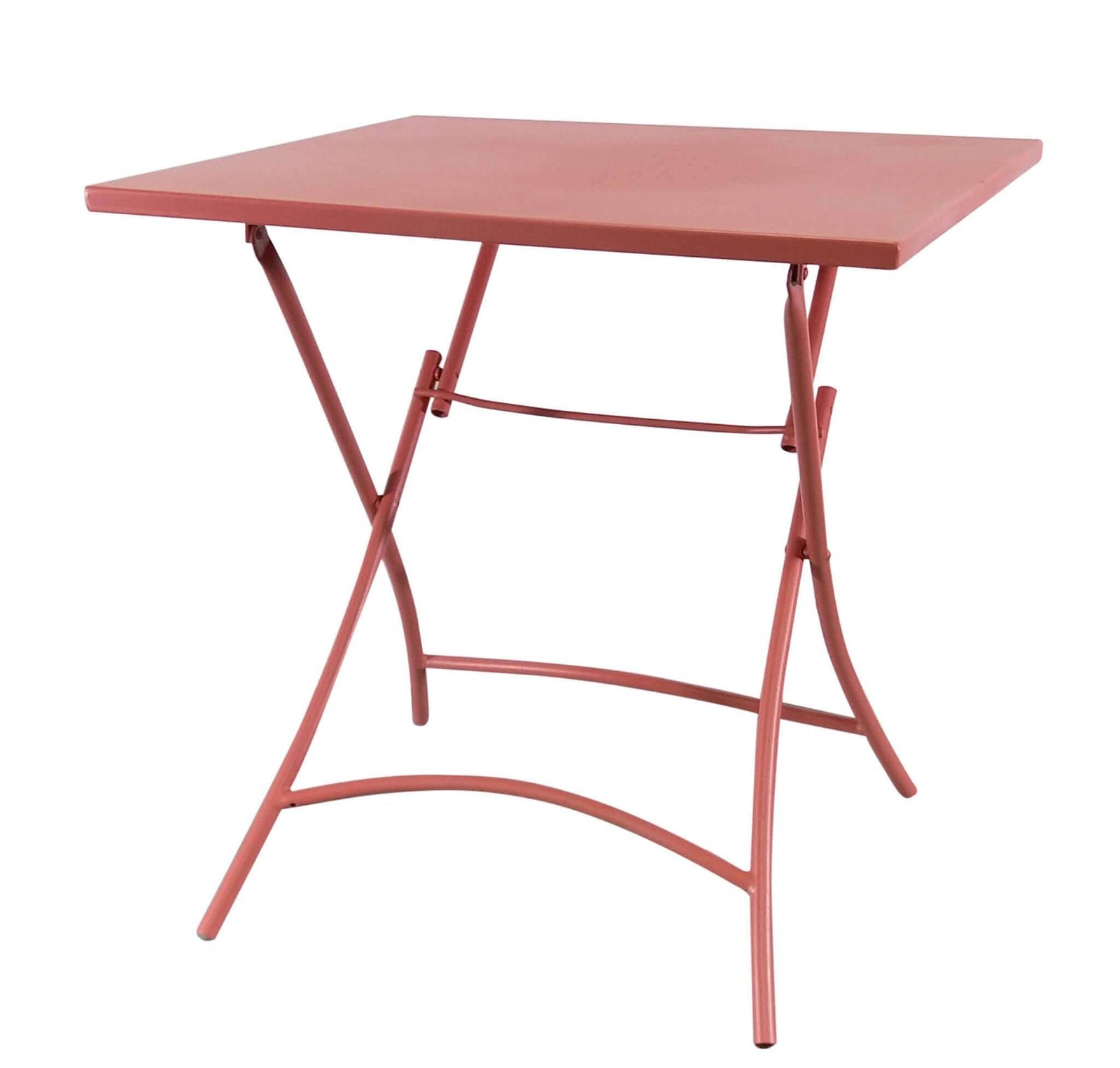 Tavolo da Giardino Pieghevole in acciaio - LUCKY Colore: Rosso, Dimensioni: 70x70