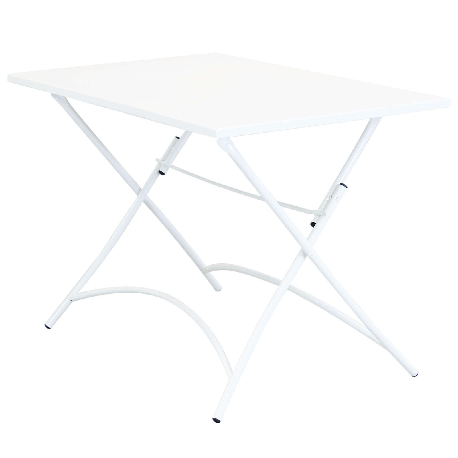 Tavolo da Giardino Pieghevole in acciaio - LUCKY Dimensioni: 110 X 70, Colore: Bianco