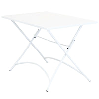 Tavolo da Giardino Pieghevole in acciaio - LUCKY Dimensioni: 110 X 70, Colore: Bianco