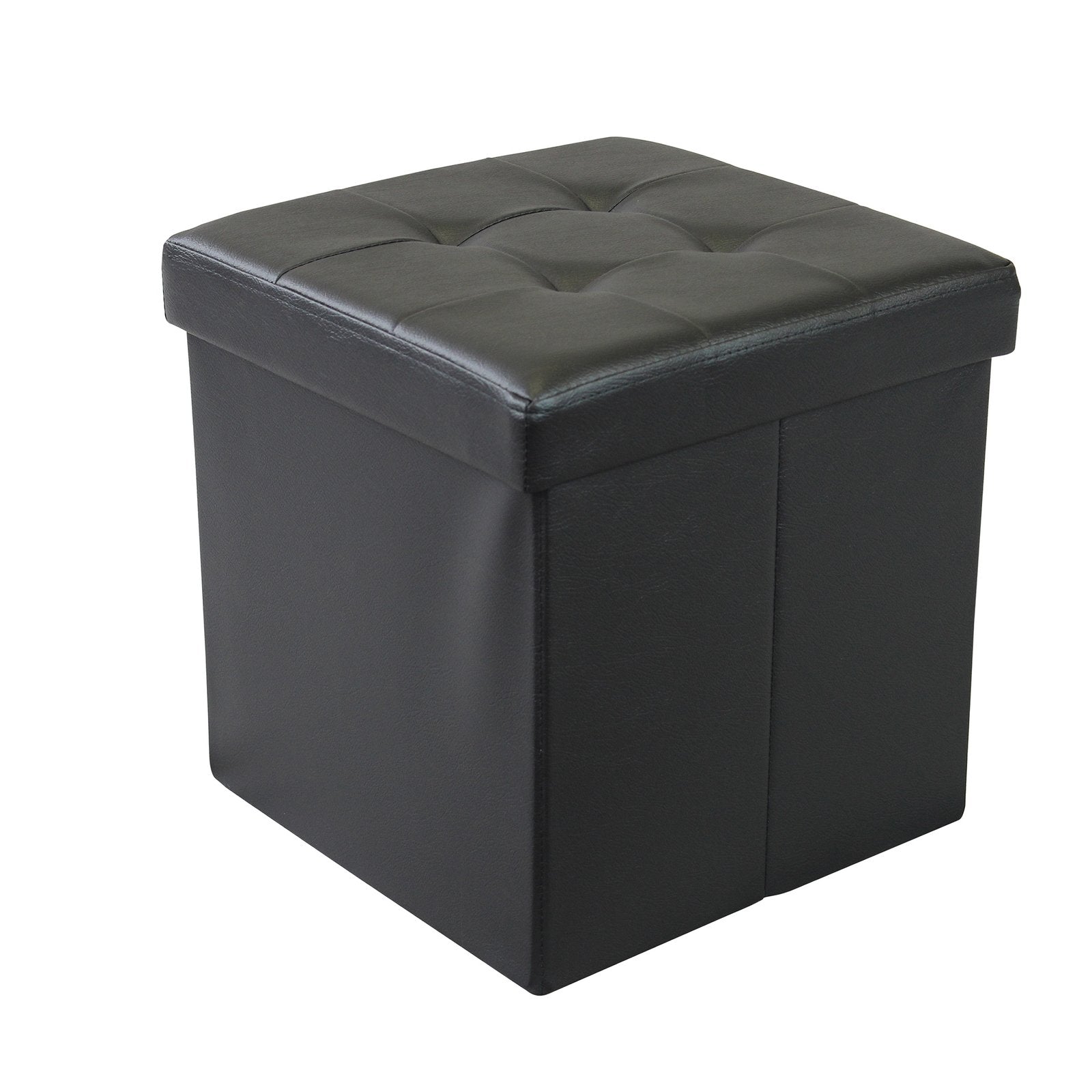 Pouf contenitore in similpelle - MADDOX Colore: Nero